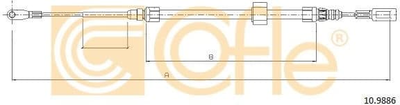 Cable Pull, parking brake 10.9886