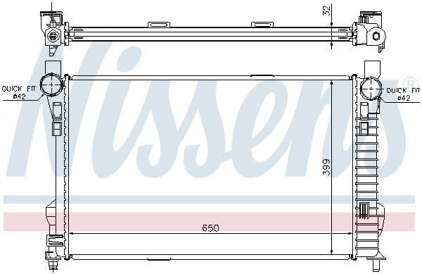 Radiator, engine cooling 62784A