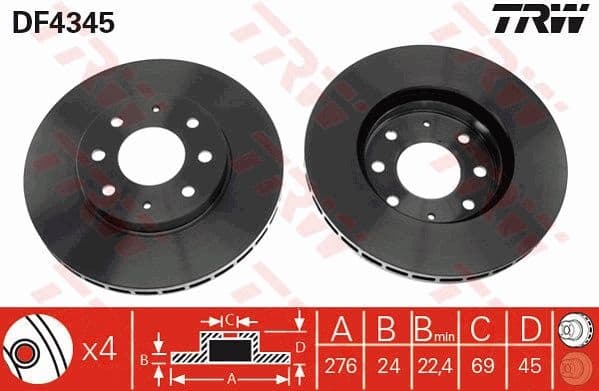 Brake Disc DF4345