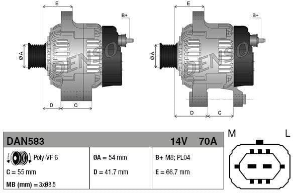 Alternator DAN583 - image 4