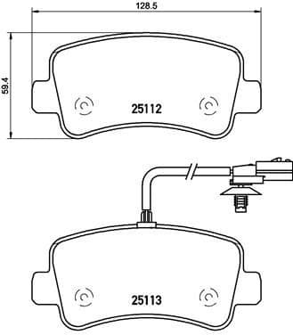 Brake pads rear, Top Quality P68063