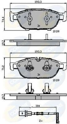 Brake pads front CBP22120