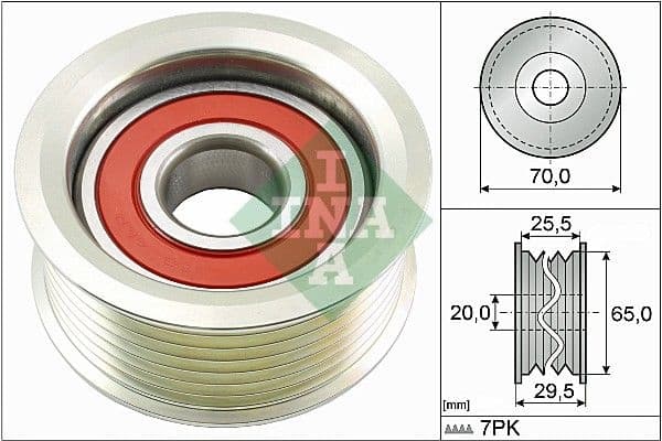 Deflection/Guide Pulley, V-ribbed belt 532080310