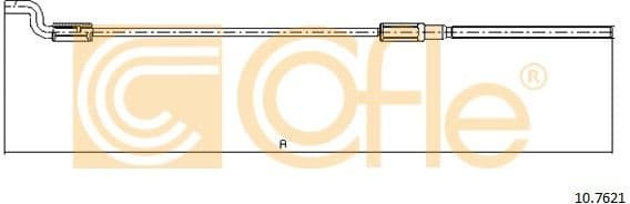 Cable Pull, parking brake 10.7621