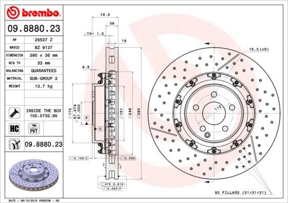 Brake Disc PRIME LINE - Floating 09.8880.23