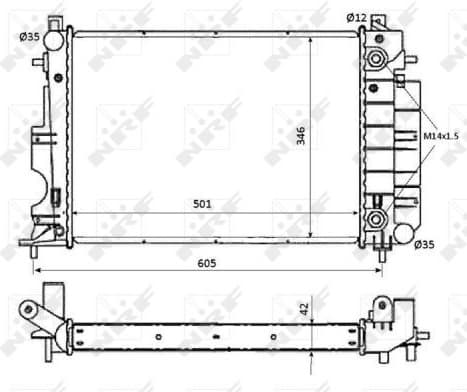 Radiator, engine cooling EASY FIT 53873 - image 2