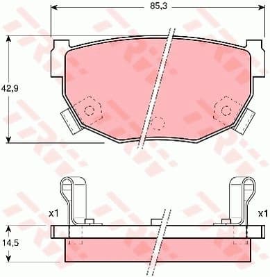 Brake Pad Set, disc brake GDB3143