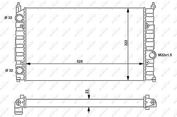 Radiator, engine cooling 54707