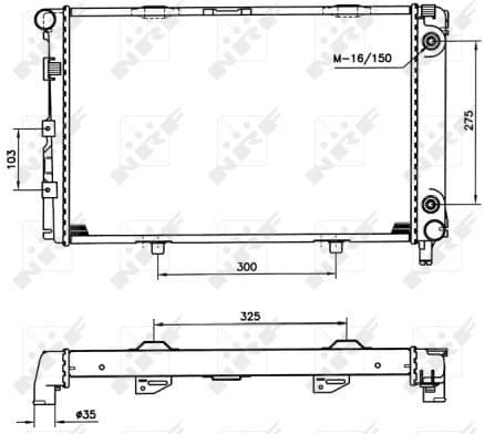 Radiator, engine cooling EASY FIT 516580