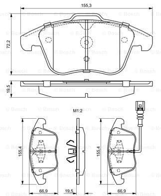 Brake Pad Set, disc brake 0986494372 - image 7