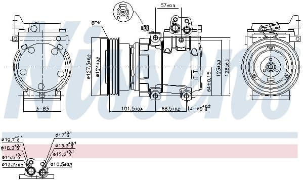 Compressor, air conditioning ** FIRST FIT ** 89387