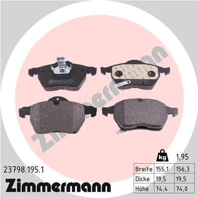 Brake Pad Set, disc brake 23798.195.1