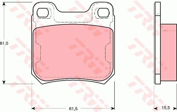 Brake Pad Set, disc brake COTEC GDB1346