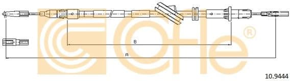 Cable Pull, parking brake 10.9444