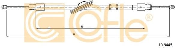 Cable Pull, parking brake 10.9445