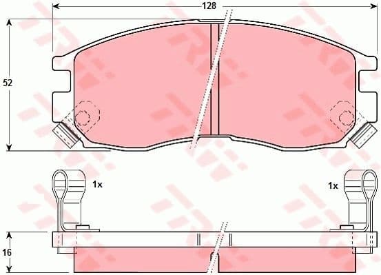 Brake Pad Set, disc brake GDB1128