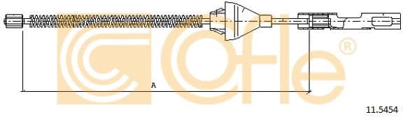 Cable Pull, parking brake 11.5454