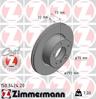 Brake Disc COAT Z 150.3424.20