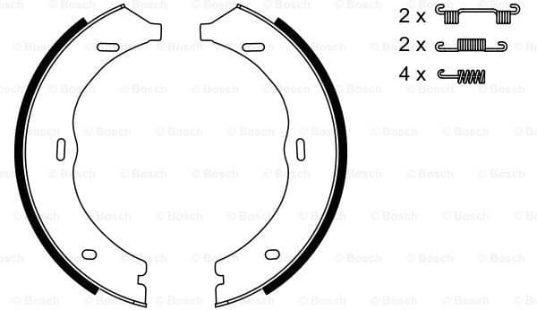 Brake Shoe Set, parking brake 0986487718