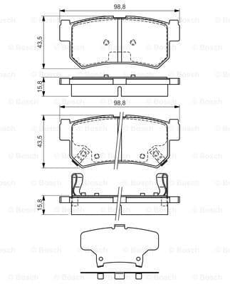 Brake Pad Set, disc brake 0986494237 - image 7