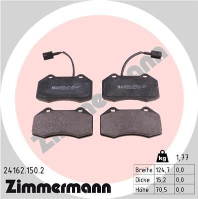 Brake Pad Set, disc brake 24162.150.2
