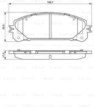 Brake Pad Set, disc brake 0986494686
