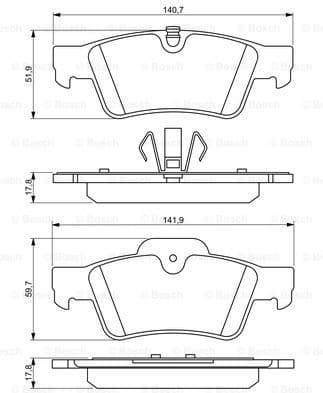 Brake Pad Set, disc brake 0986494256 - image 7