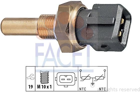 Sensor, coolant temperature Made in Italy - OE Equivalent 7.3229 - image 2