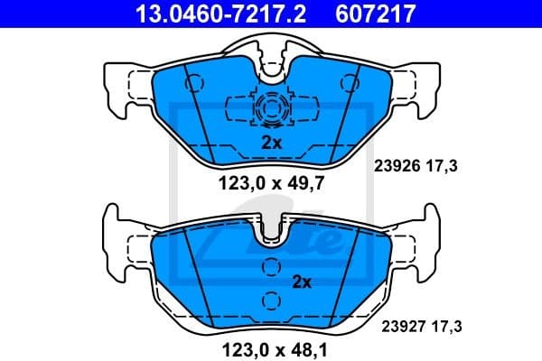 Brake Pad Set, disc brake 13.0460-7217.2