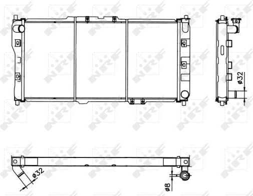 Radiator, engine cooling 52017