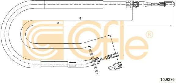 Cable Pull, parking brake 10.9876