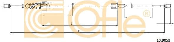Cable Pull, parking brake 10.9053