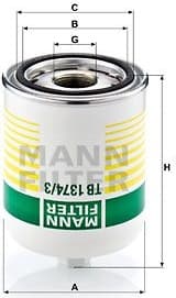 Air Dryer Cartridge, compressed-air system TB1374/3X