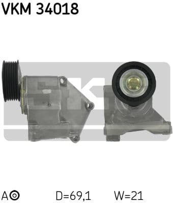 Belt Tensioner, V-ribbed belt VKM 34018