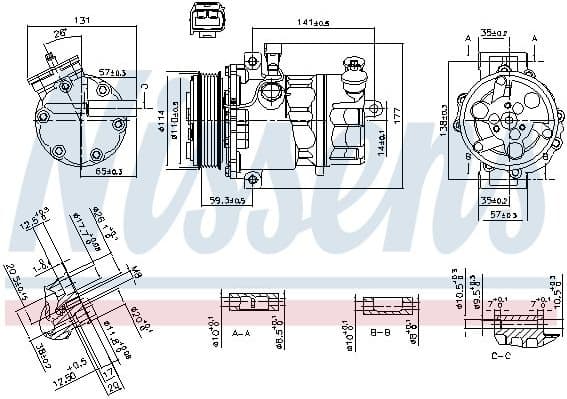 Compressor, air conditioning ** FIRST FIT ** 890074