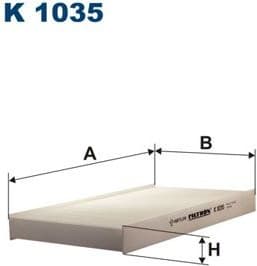 Filter, cabin air K1035