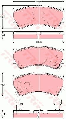 Brake Pad Set, disc brake GDB3275