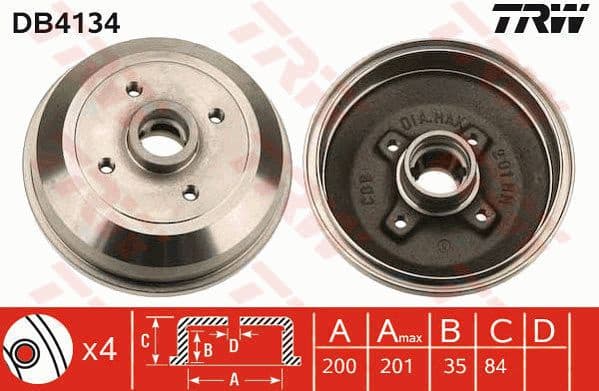 Brake Drum DB4134