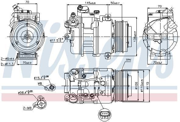 Compressor, air conditioning ** FIRST FIT ** 89574