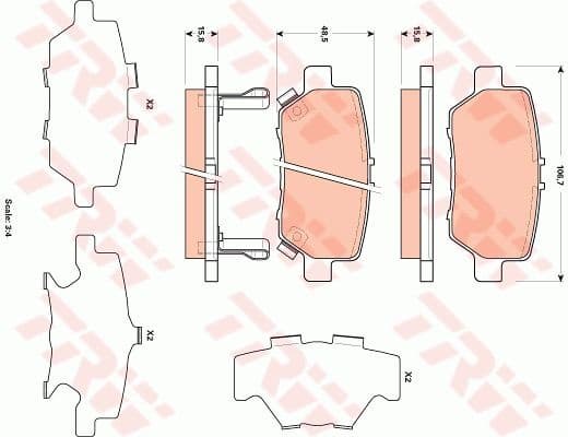 Brake Pad Set, disc brake GDB3512