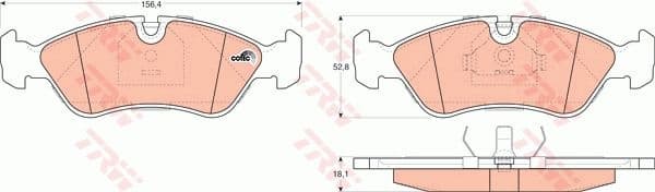 Brake Pad Set, disc brake COTEC GDB951