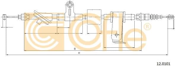 Cable Pull, parking brake 12.0101 - image 2