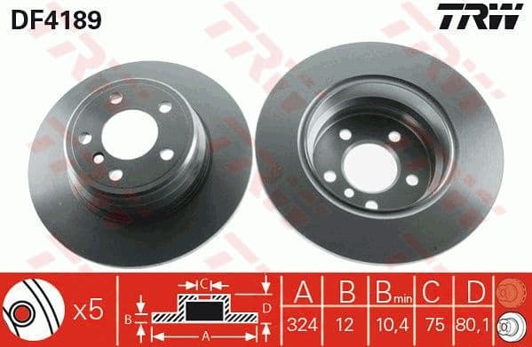 Brake Disc DF4189 - image 4