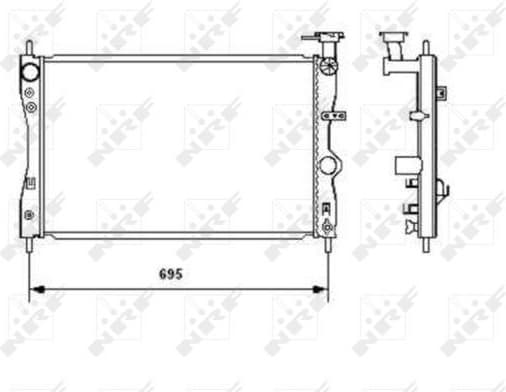 Radiator, engine cooling 53464