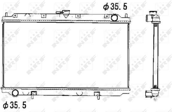 Radiator, engine cooling EASY FIT 52069