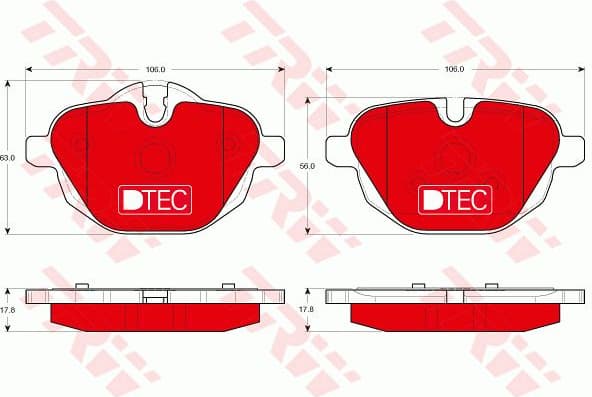 Brake Pad Set, disc brake DTEC COTEC GDB1840DTE