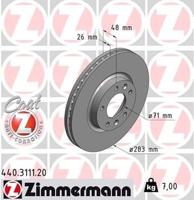 Brake Disc COAT Z 440.3111.20