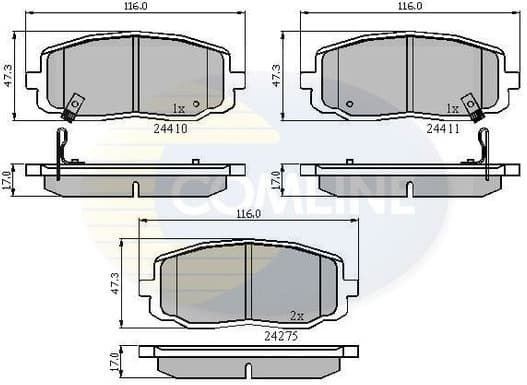 Brake pads front CBP31319