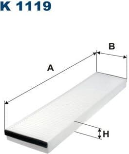 Filter, cabin air K1119