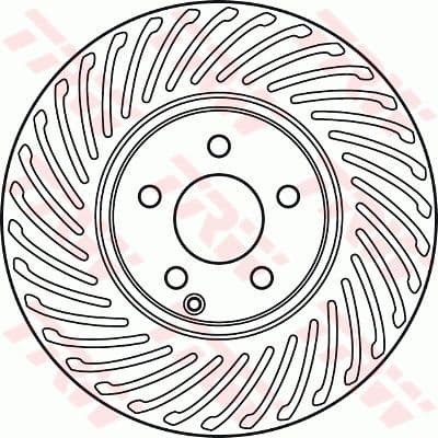 Brake Disc TRW SINGLE DF6012S - image 2
